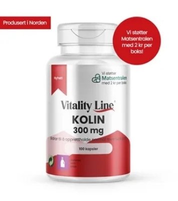Vitality Line Kolin 300mg 100 kapsler