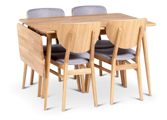 Spisegruppe Stenexpo Alborg Klaffebord med 4 Tjörn Stoler