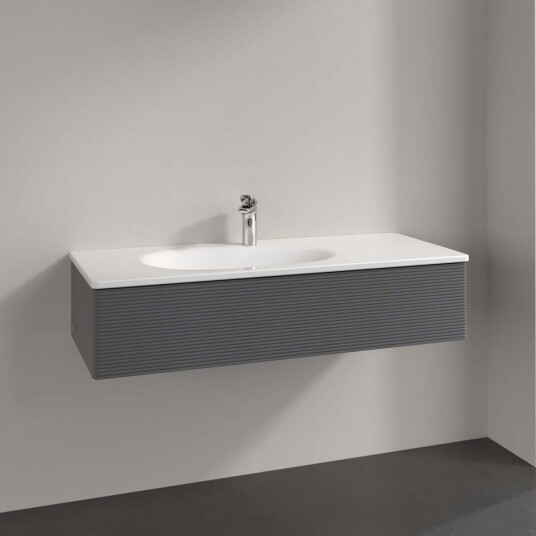 Villeroy & Boch Antao Servantskap med 1 skuff 118,8x49,3x25,6 cm u/lys Antrasitt