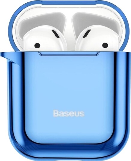 Baseus Skinnende Silikondeksel For Airpods 2Gen/1Gen Blå (Arappod-A03) Universal Baseus Skinnende Silikondeksel For Airpods 2Gen/1Gen Blå (Arappod-A03) Universal