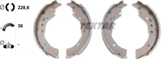 Bremsesko sett TEXTAR 91076900