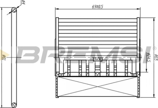 Oljefilter BREMSI FL0250 Oljefilter BREMSI FL0250
