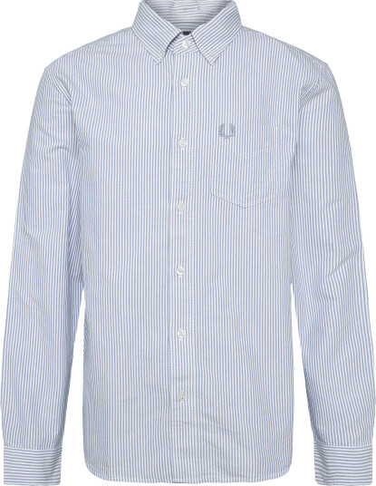 Fred Perry Relaxed Striped Oxford Shirt   Blue   M
