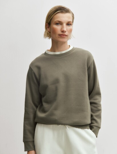 Enkel Studio O Neck Sweat Oversize Khaki green S