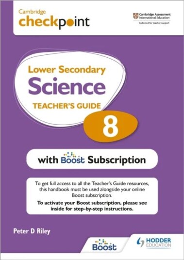 Cambridge Checkpoint Lower Secondary Science Teacher'S Guide 8 With Boost Subscription Av Peter Riley