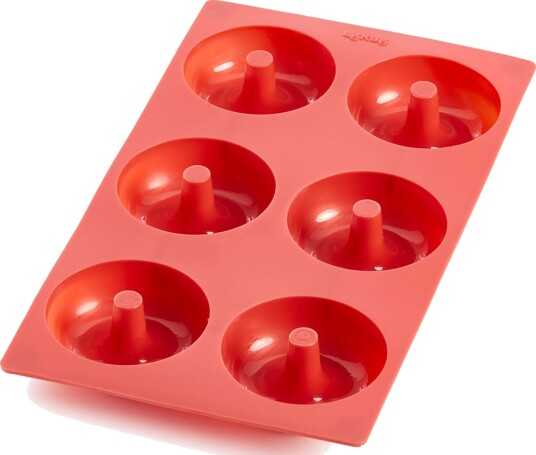 Lékué Gourmet Donutform 6 stk Rød