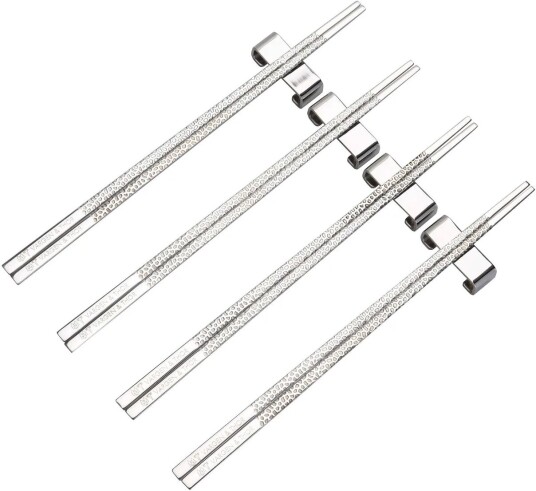 Thor Kito Chopsticks spisepinner 4 pakning Sølv Thor Kito Chopsticks spisepinner 4 pakning Sølv