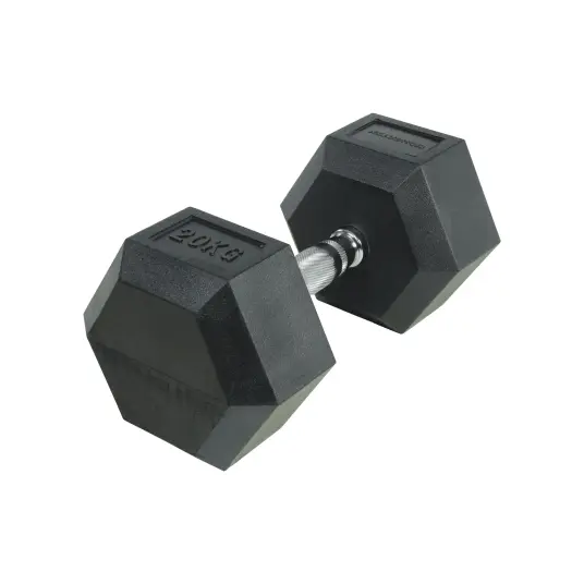 Crossmaxx Hexagon Manual 35 kg - Laget av støpejern, belagt med gummi - Riflet håndtak for godt grep - For crossfit og styrketrening