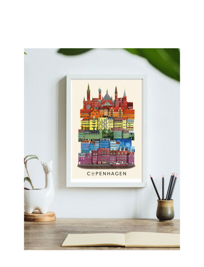 Martin Schwartz Copenhagen 2021 Small Poster - Multi/patterned - A3