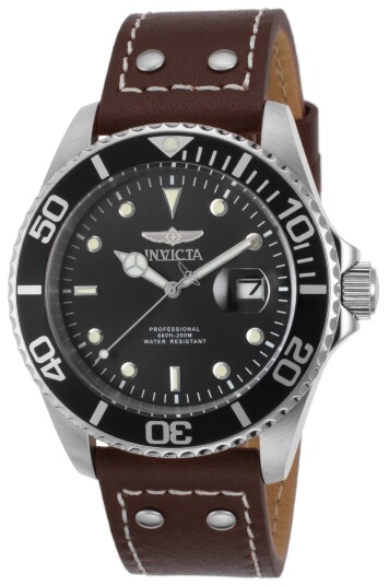 Invicta Herreklokke 22069 Pro Diver Sort/Lær Ø43 mm Invicta Herreklokke 22069 Pro Diver Sort/Lær Ø43 mm