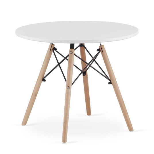 Selgro Moderne skandinavisk rundt sofabord 60cm Hvit