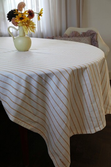 Mimou Duk Linen Stripe Beige Mimou Duk Linen Stripe Beige