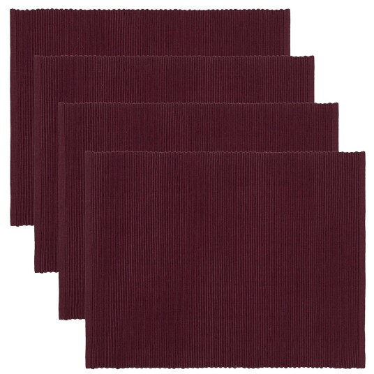 Linum Uni Spisebrikke 35x46 cm 4 pk Vinrød Linum Uni Spisebrikke 35x46 cm 4 pk Vinrød