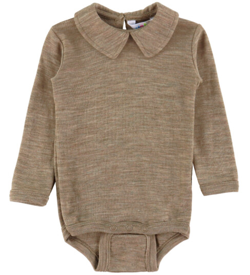 Joha Body I/e Ull/Silke Beige Melange Joha 100 Langermet Body Brun Joha Body I/e Ull/Silke Beige Melange Joha 100 Langermet Body Brun
