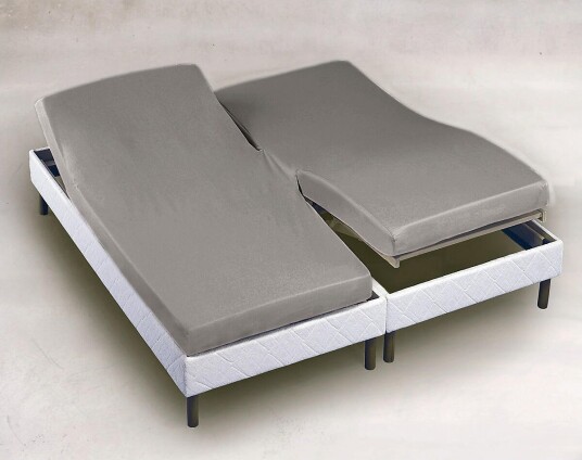 Turiform H-Splittlaken percale 65cm 210x210 Grå