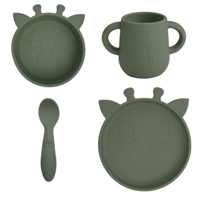Nuuroo Servise sett Lykke Giraffe Dusty Green Sett av