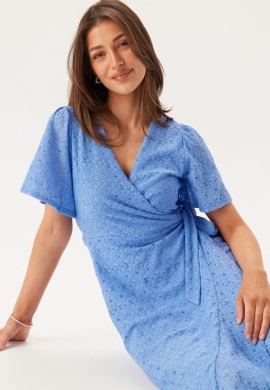Object Collectors Item Objlaila S/S WRAP DRESS WRAP D Cornflower Blue M
