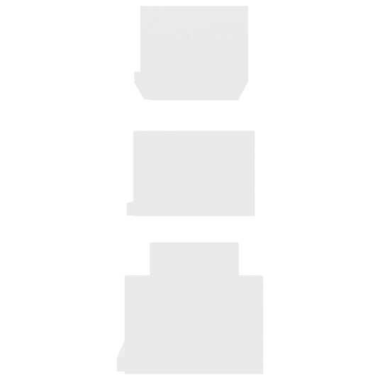 vidaXL Vegghylle 3 stk hvit sponplate vidaXL Vegghylle 3 stk hvit sponplate