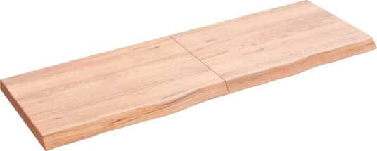 Bordplate lysebrun 120x40x(2-4) cm behandlet heltre eik 3156371
