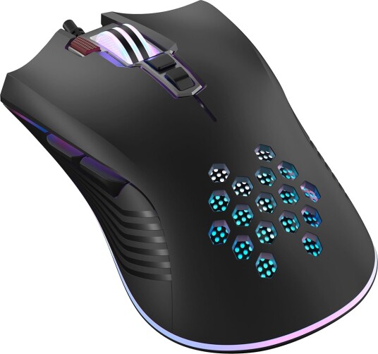 XO M3 Wolf Gamingmus RGB Svart