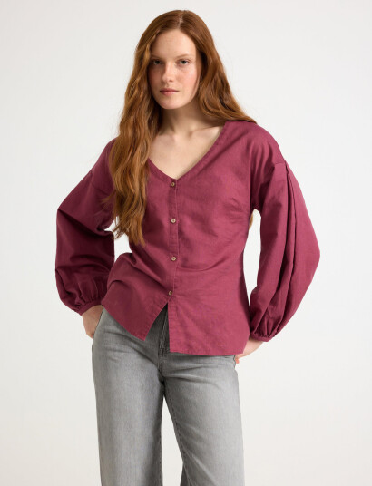 Lindex Blouse Emina - Purple - M