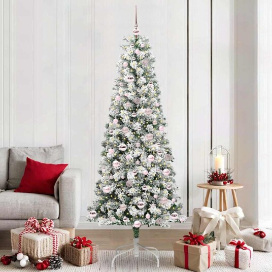  Kunstig sammensatt juletre med LED  stripelys 210 cm PVC