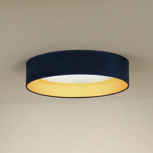 Duolla LED-taklampe Plafond velvet mørkeblå Ø 45 cm dimbar i 3 trinn