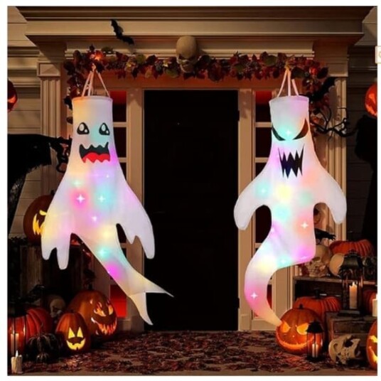 Halloween Hengende Lysende Spøkelsesdekorasjoner 2 stk