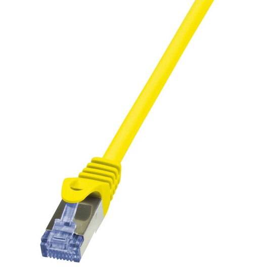 LogiLink -Patch Cable Cat.6A 10G S/FTP PIMF PrimeLine yellow 0,25m