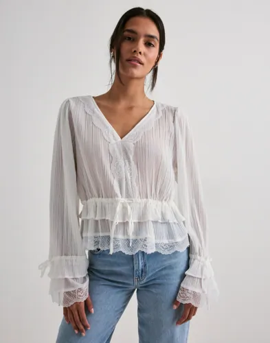 Vero Moda Hvit Vmfeline Ls Short Top Exp