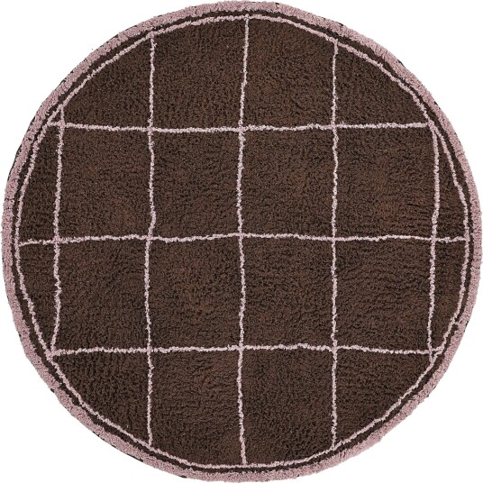 Rundt teppe Lana Natural Cotton Shaggy brun Størrelse: Ø 200 cm Rundt teppe Lana Natural Cotton Shaggy brun Størrelse: Ø 200 cm