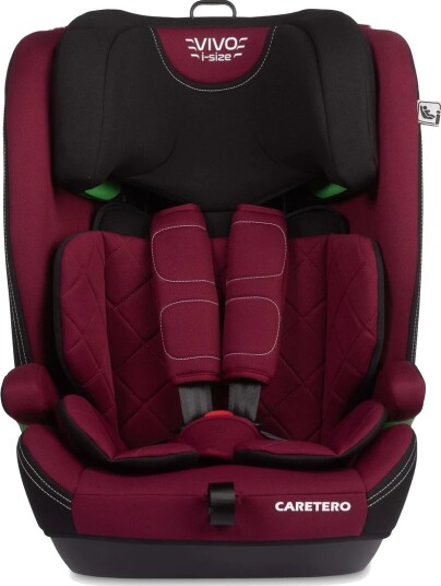 Caretero Vivo I-Size Bilstol 76-150cm 5-Punktssele Justerbar Hodestøtte Burgundy