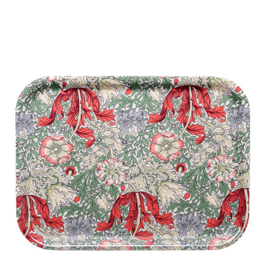 William Morris   Comton rektangulær brett 27x20 cm rød