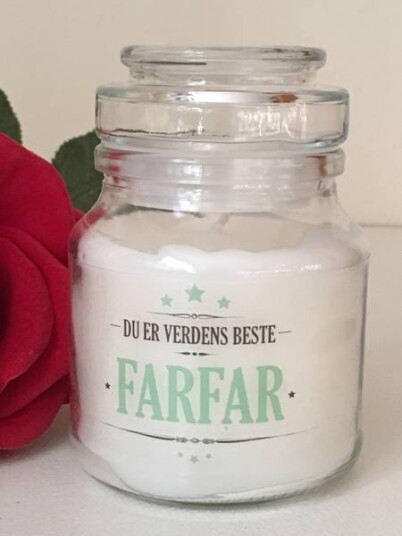 Budskapslys "Du er verdens beste Farfar"