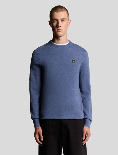 Lyle & Scott Lambswool Blend Crew Neck Jumper - Purple - M Lyle & Scott Lambswool Blend Crew Neck Jumper - Purple - M