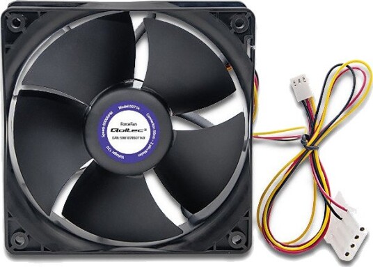 Qoltec ForceFan Vifte 120mm 6000 RPM 12V Støysvak