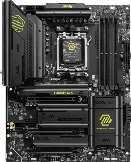 MSI MAG X870 TOMAHAWK Hovedkort ATX med Wi-Fi 7, DDR5, PCIe 5.0, 5G LAN MSI MAG X870 TOMAHAWK Hovedkort ATX med Wi-Fi 7, DDR5, PCIe 5.0, 5G LAN