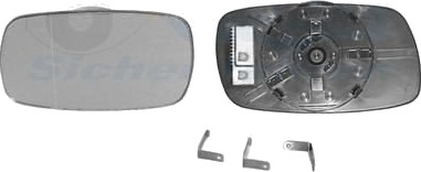 VAN WEZEL 3735836 Speilglass, ytterspeil VAN WEZEL 3735836 Speilglass, ytterspeil