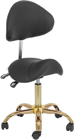 physa Sadelstol 55 69 cm 150 kg svart/gull 10040832