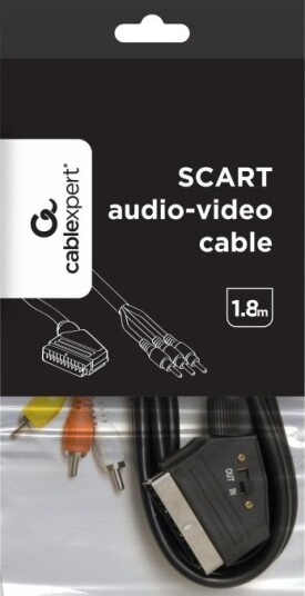 Cablexpert Ccv 519 01 Video/Lydkabel Kompositt Video / Lyd Rca Hann Til Scart Hann 1.8 M