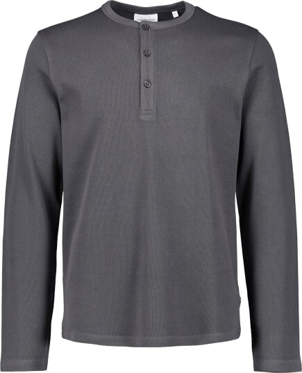 Lindbergh Basic Granddad Tee L/S   INK GREY   3XL