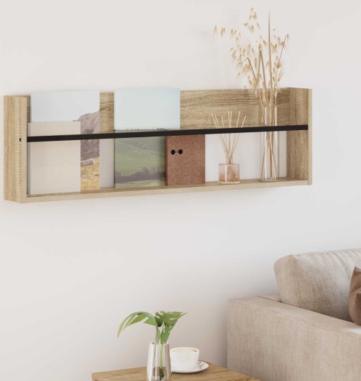 vidaXL Magasinreol Sonoma eik 100 x 12 x 30 cm Konstruert tre vidaXL Magasinreol Sonoma eik 100 x 12 x 30 cm Konstruert tre