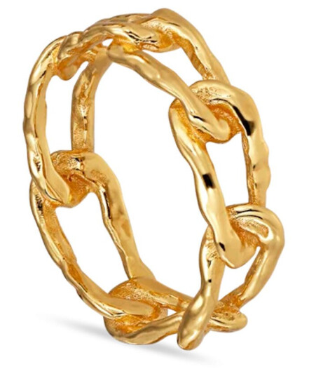 Jane Kønig Medium Space Link Ring 18 kt. MSLR-AW23-G-52 (ring) - Dame - 925 sterling silver