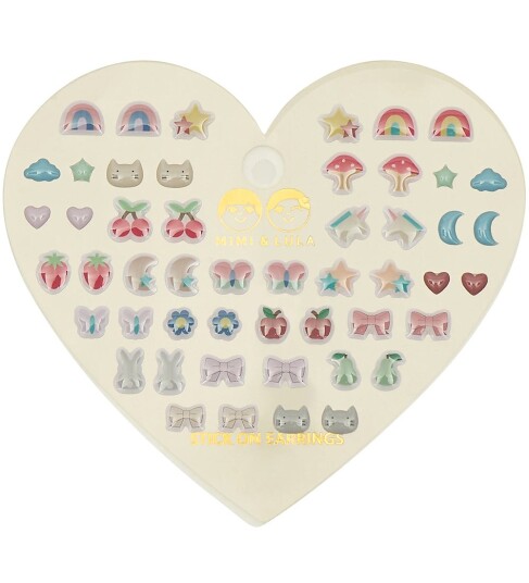 MIMI & LULA Stick On Earrings 25 Pairs Mixed Earrings |Multi/patterned |One Size MIMI & LULA Stick On Earrings 25 Pairs Mixed Earrings |Multi/patterned |One Size