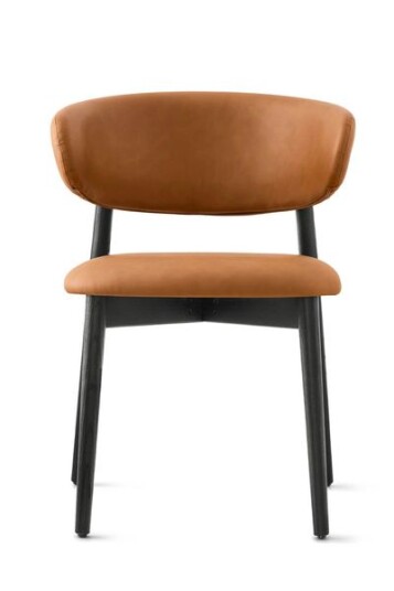 Calligaris Oleandro stol matt sort / cognac