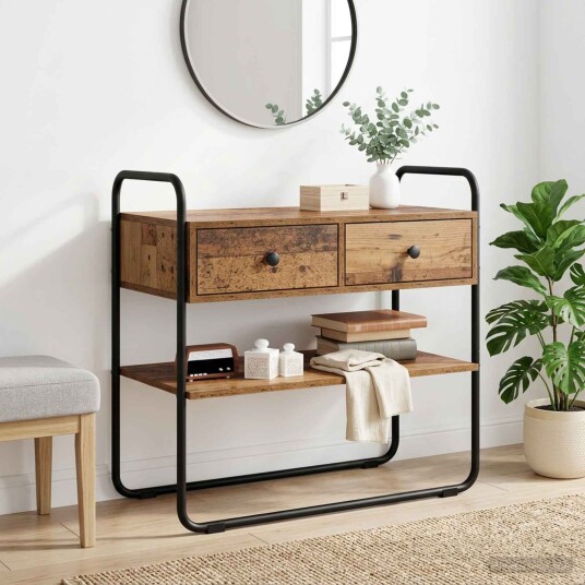 vidaXL Konsollbord Gammelt tre 100 x 40 x 75 cm Konstruert tre