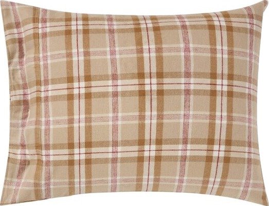 Lexington - Putetrekk 50x70 cm bomullsflanell rutete fudge/beige/fig