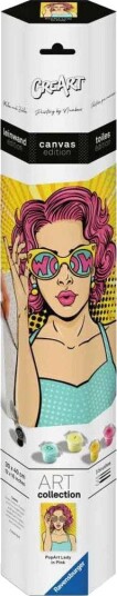 Ravensburger CreArt ART Collection Mal etter nummer Sett Lady in Pink PopArt