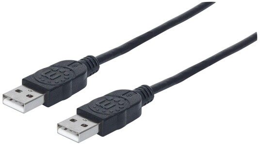 MANHATTAN MH Cable, Hi-Speed USB 2.0, A-Male/A-Male, 1.0m, Black, Poly MANHATTAN MH Cable, Hi-Speed USB 2.0, A-Male/A-Male, 1.0m, Black, Poly