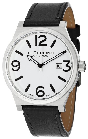 Stührling Original Herreklokke 454.33152 Sølvfarget/Lær Ø42 mm Stührling Original Herreklokke 454.33152 Sølvfarget/Lær Ø42 mm